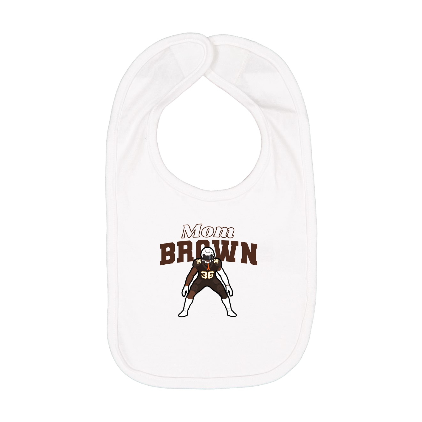 Infant Bib — Mothers Day Block in White
