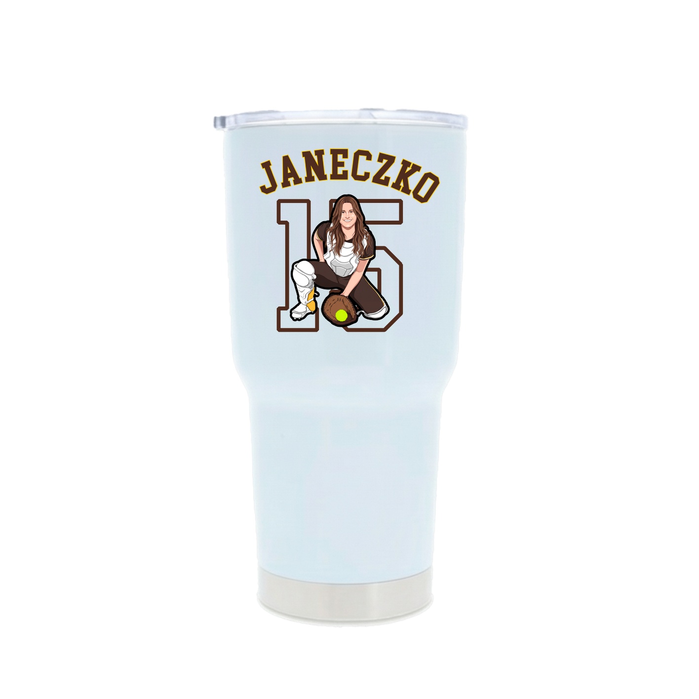 30oz Stainless Steel Tumbler — Shirsey Arch in White