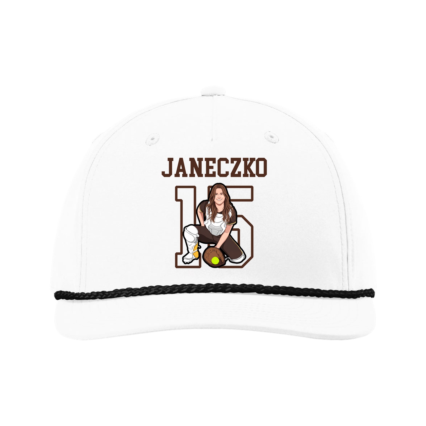 Five-Panel Classic Rope Cap — Shirsey in White