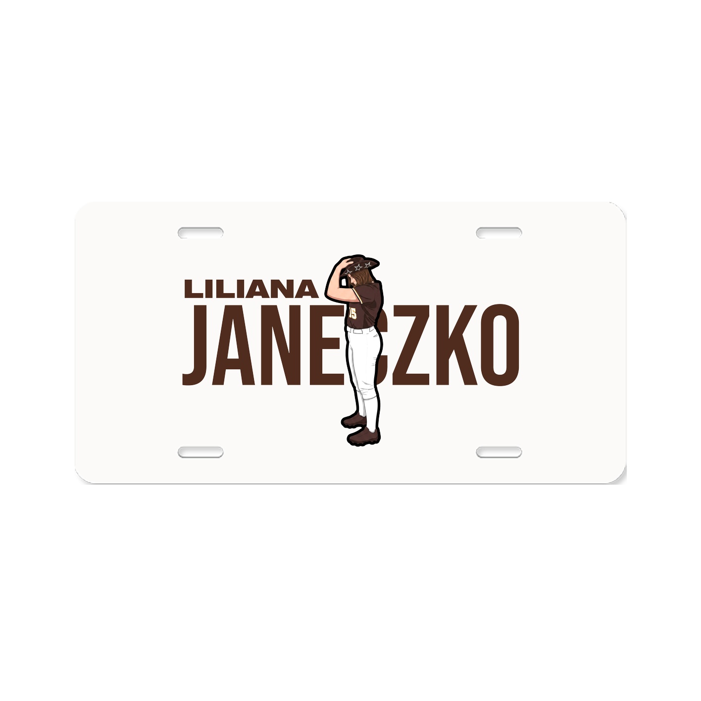 License Plate — Player Name in Classic