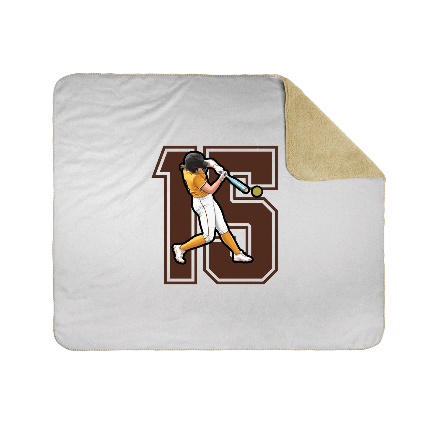 Throw Blanket — Number in White
