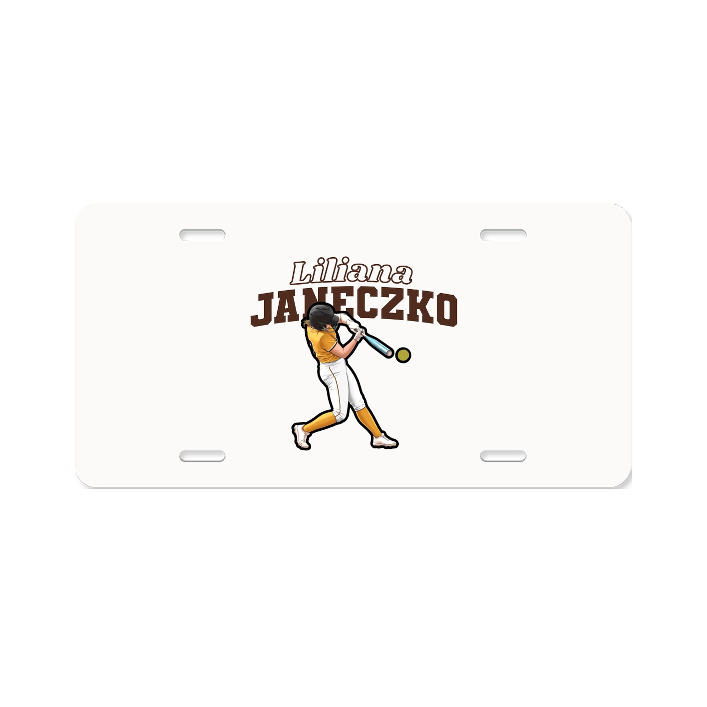 License Plate — Name Arch in Classic