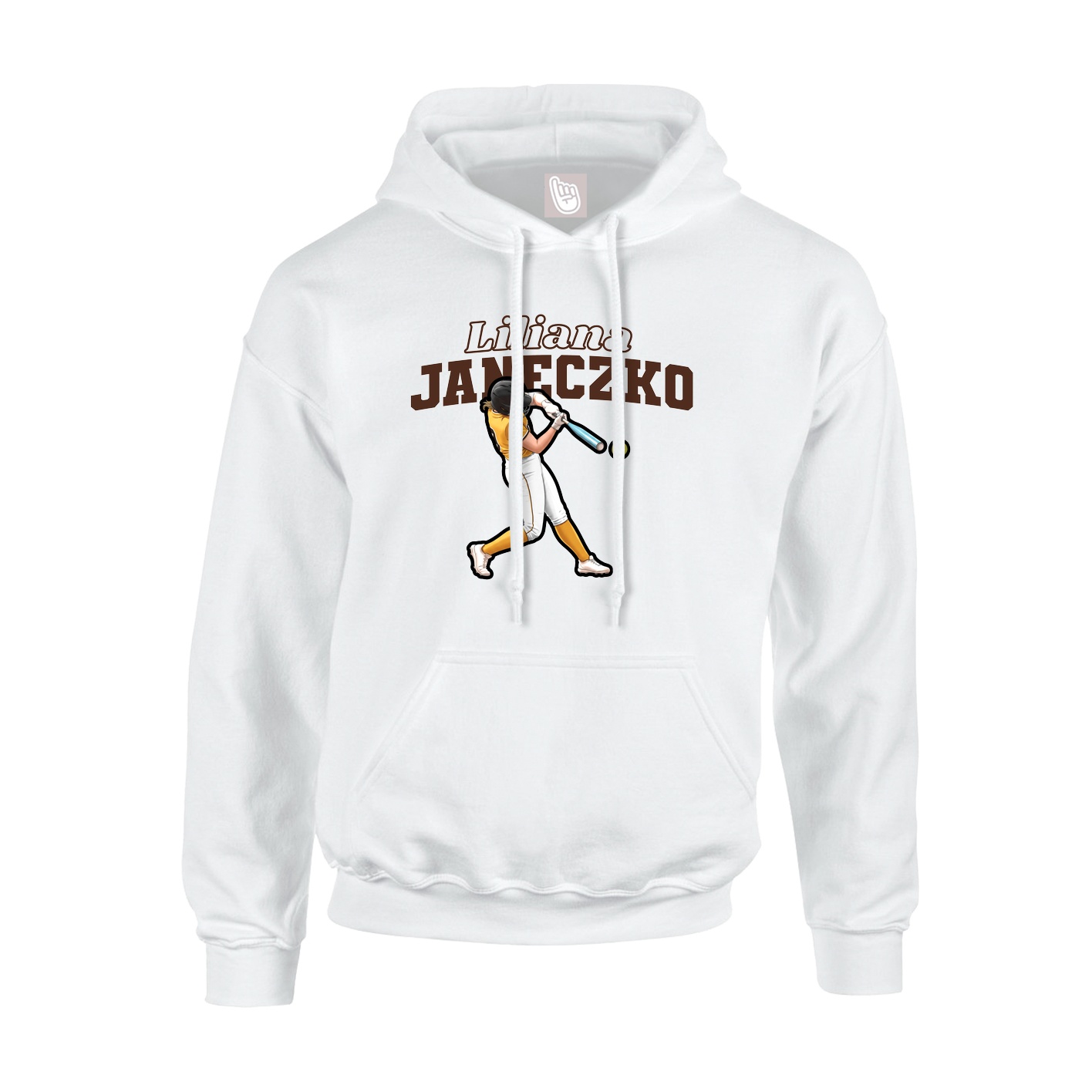 Hoodie — Name Arch in White