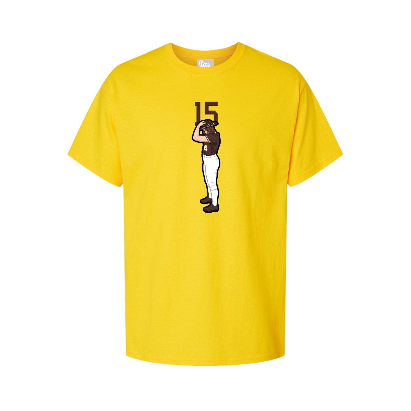 Youth Tee — Number Top in Gold