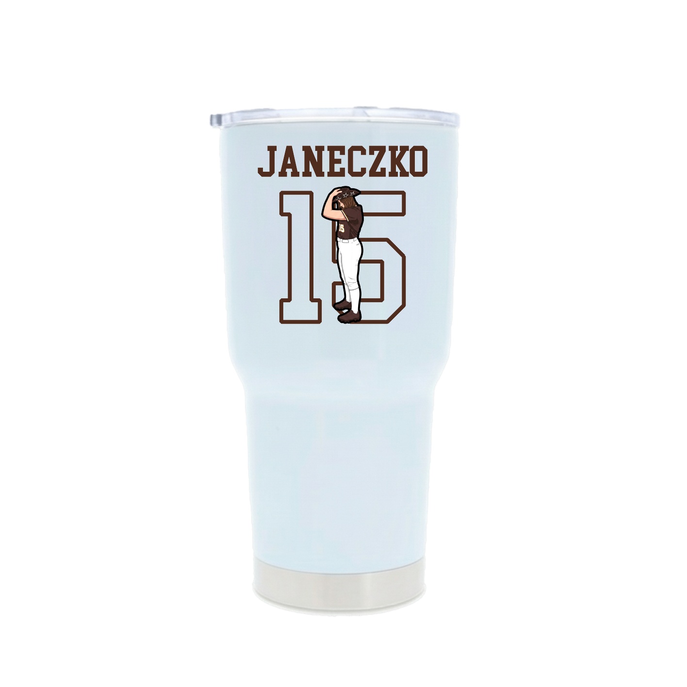 30oz Stainless Steel Tumbler — Shirsey in White