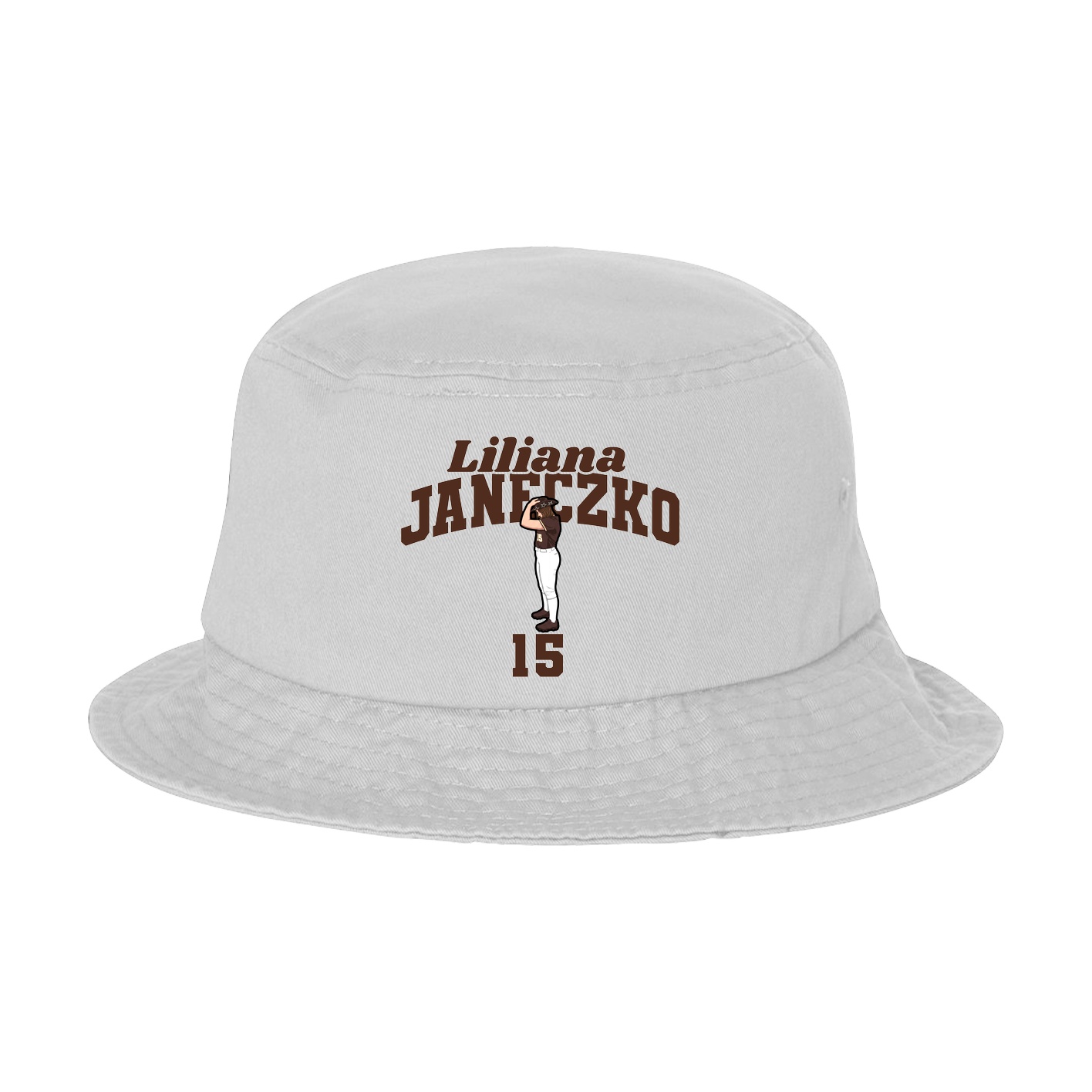 Bucket Cap — Signature Arch in White