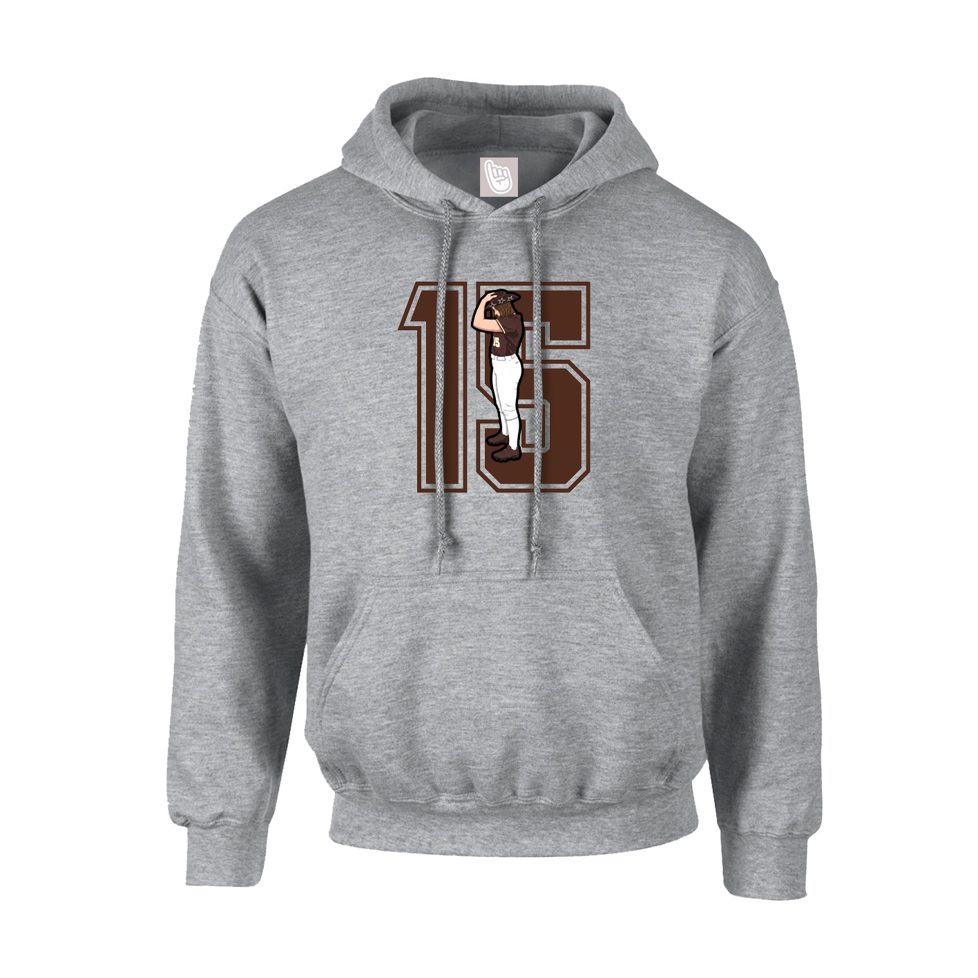 Hoodie — Number in Grey