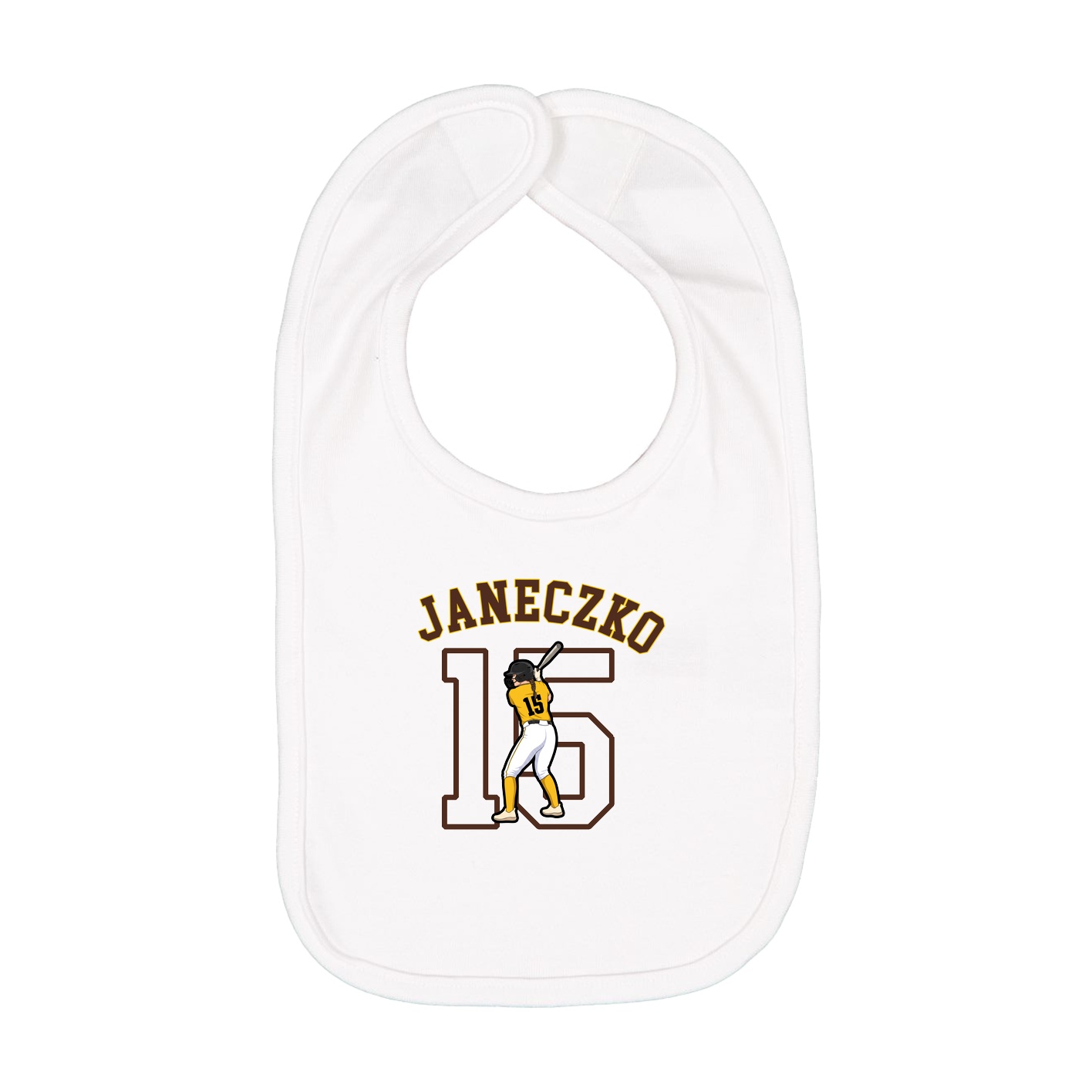 Infant Bib — Shirsey Arch in White