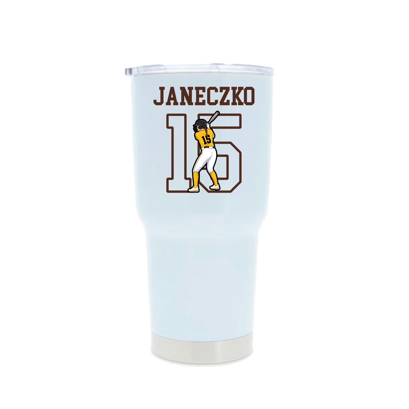 30oz Stainless Steel Tumbler — Shirsey in White