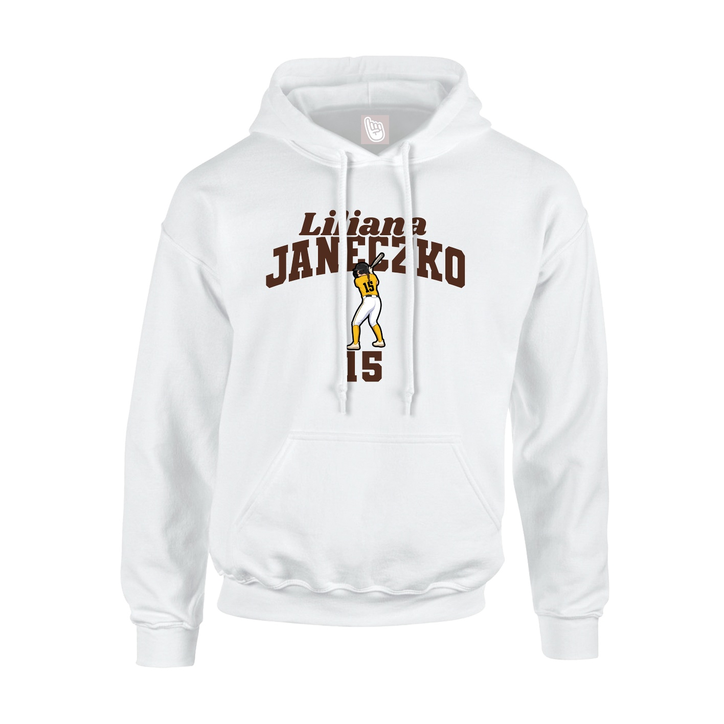 Youth Hoodie — Signature Arch in White