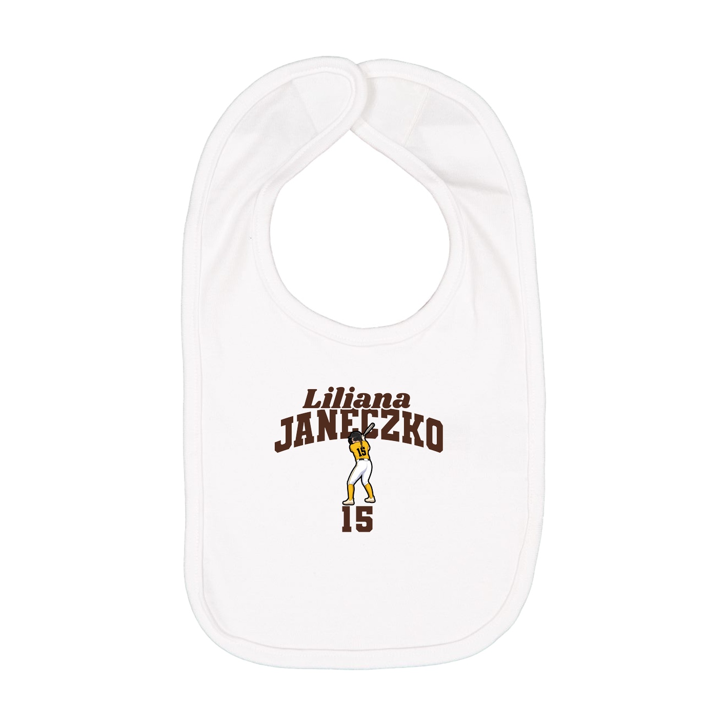 Infant Bib — Signature Arch in White