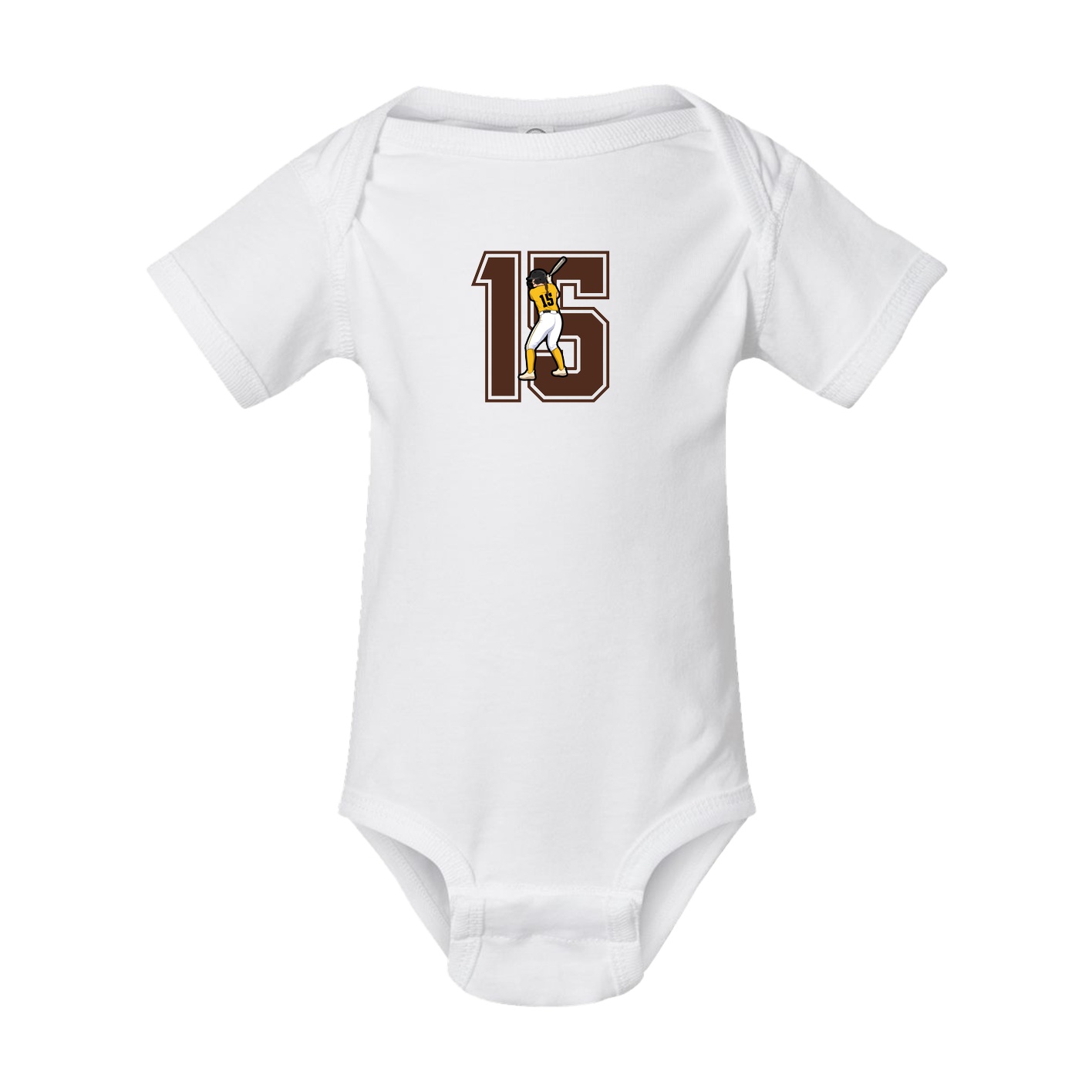 Baby Onesie — Number in White