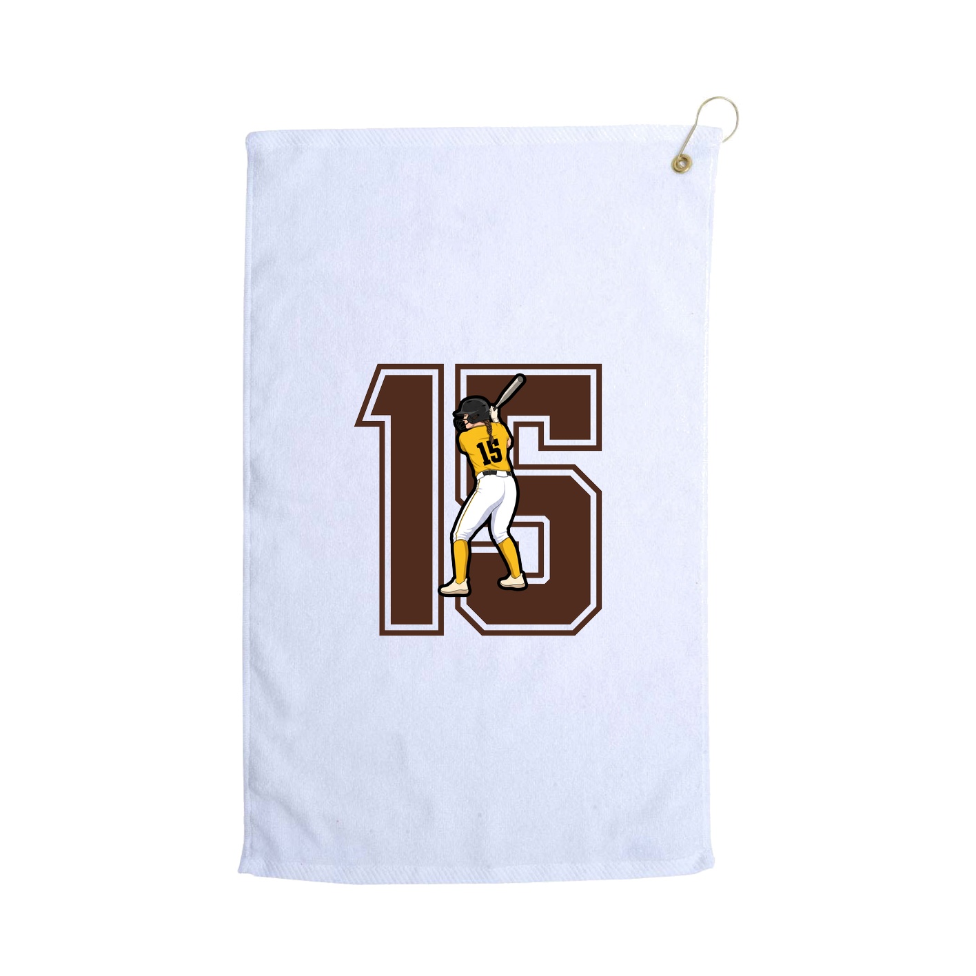 Golf Towel — Number in White