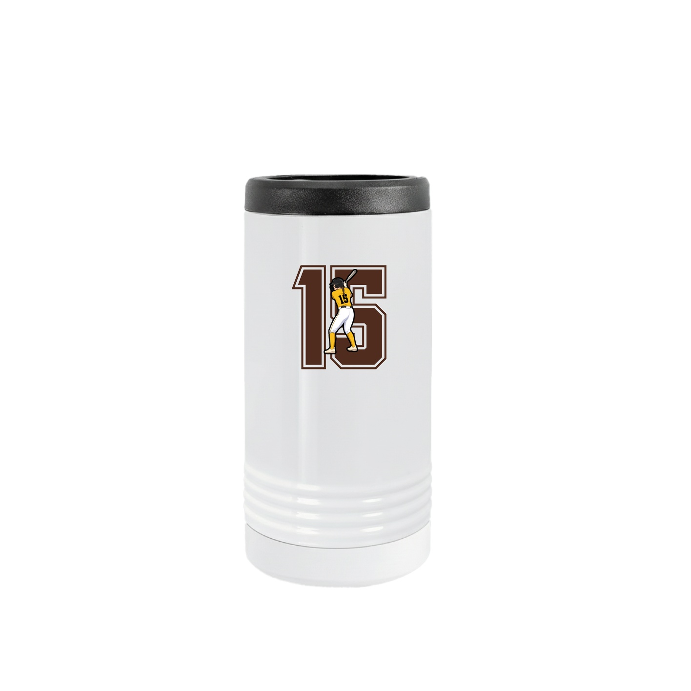 Slim Beverage Holder — Number in White