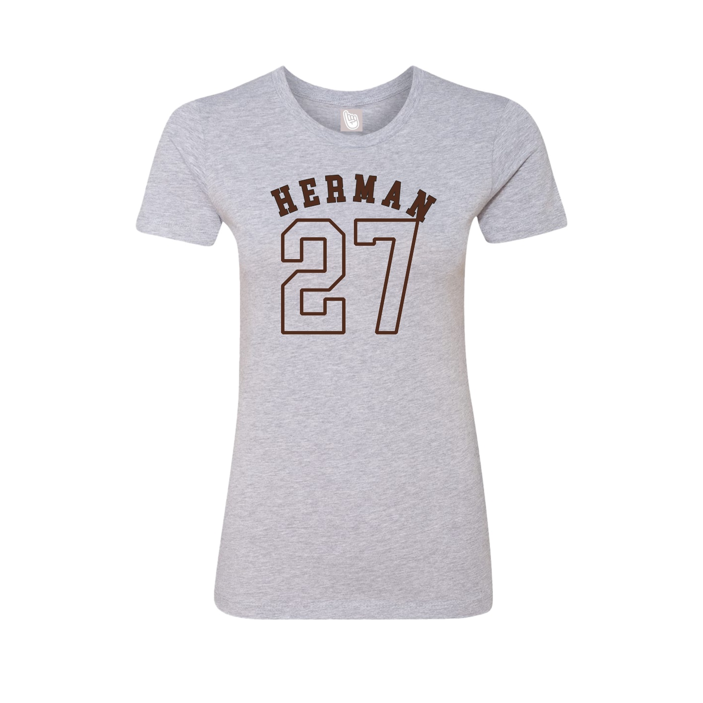 Fitted Women's Tee — Shirsey Arch in Grey