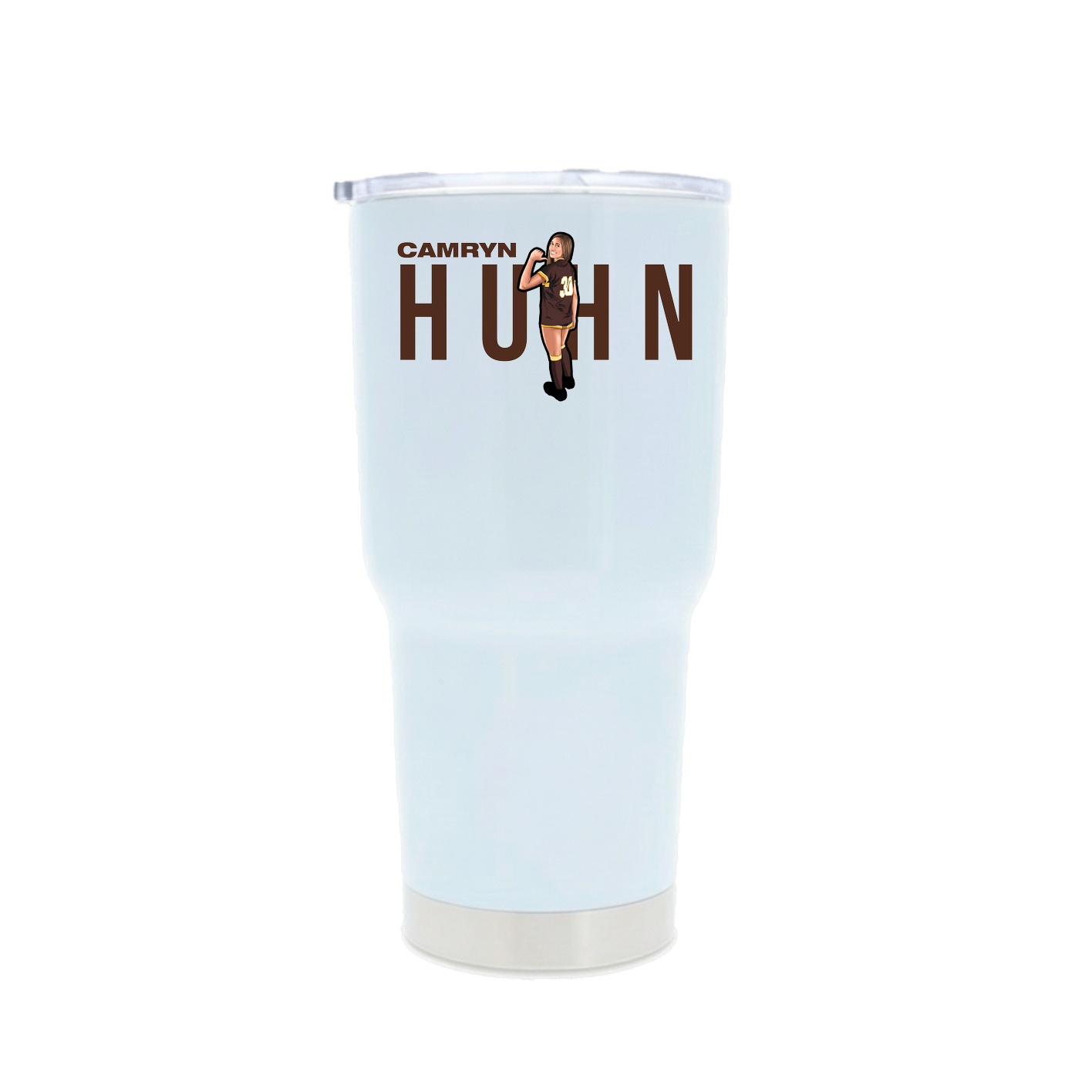 30oz Stainless Steel Tumbler — Player Name in White