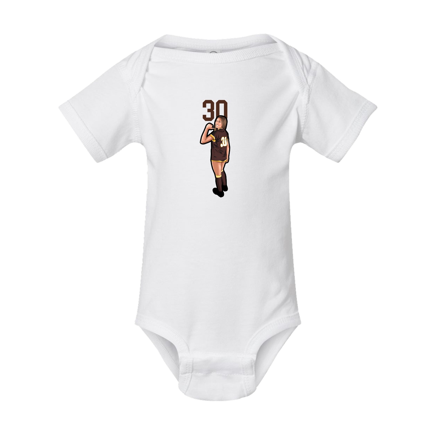 Baby Onesie — Number Top in White