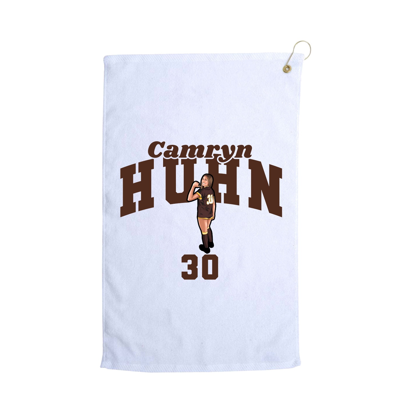 Golf Towel — Signature Arch in White