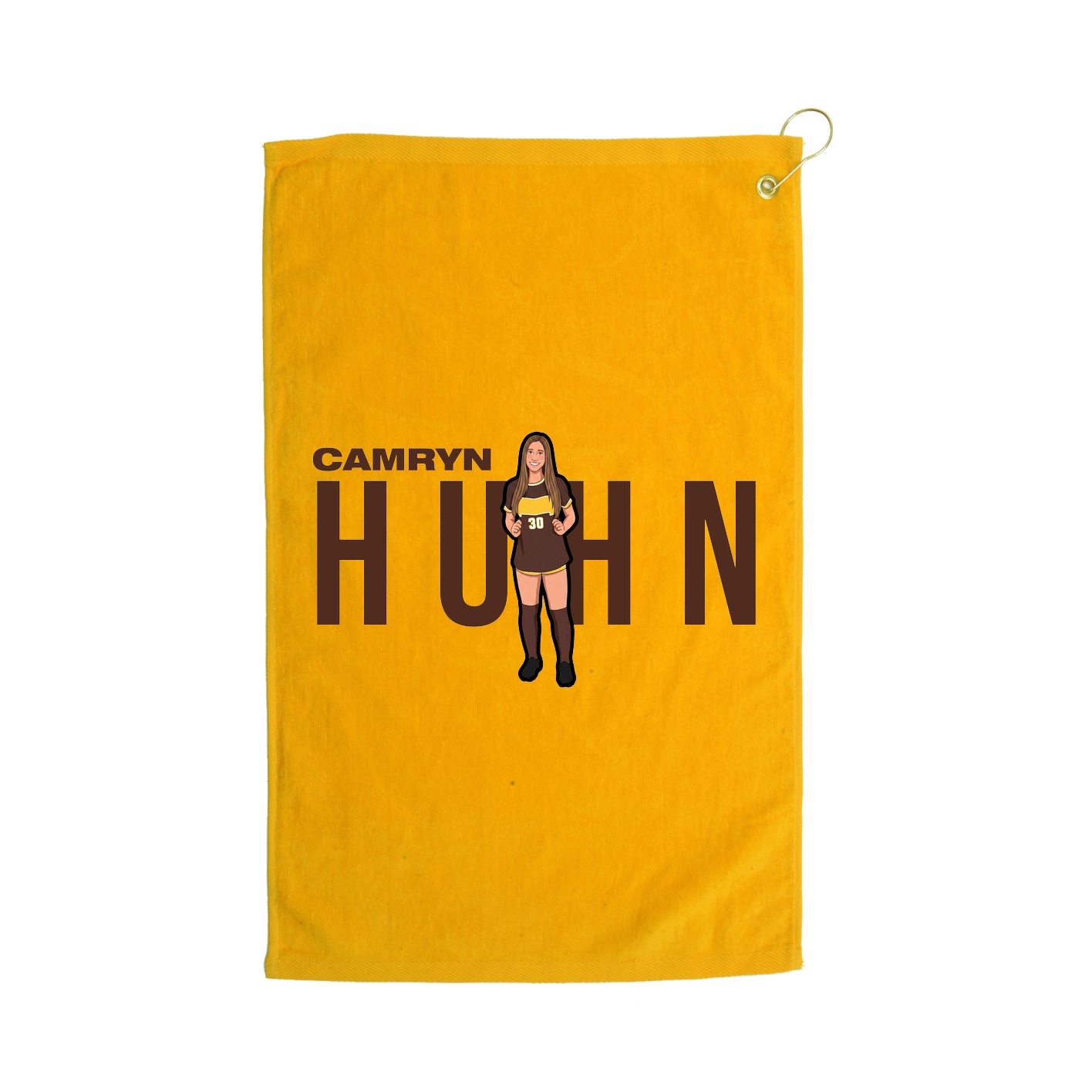 Golf Towel — Player Name in Gold