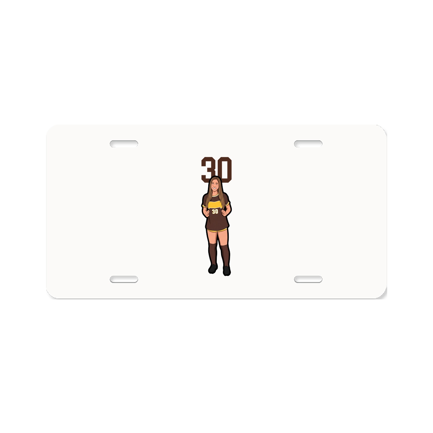 License Plate — Number Top in Classic