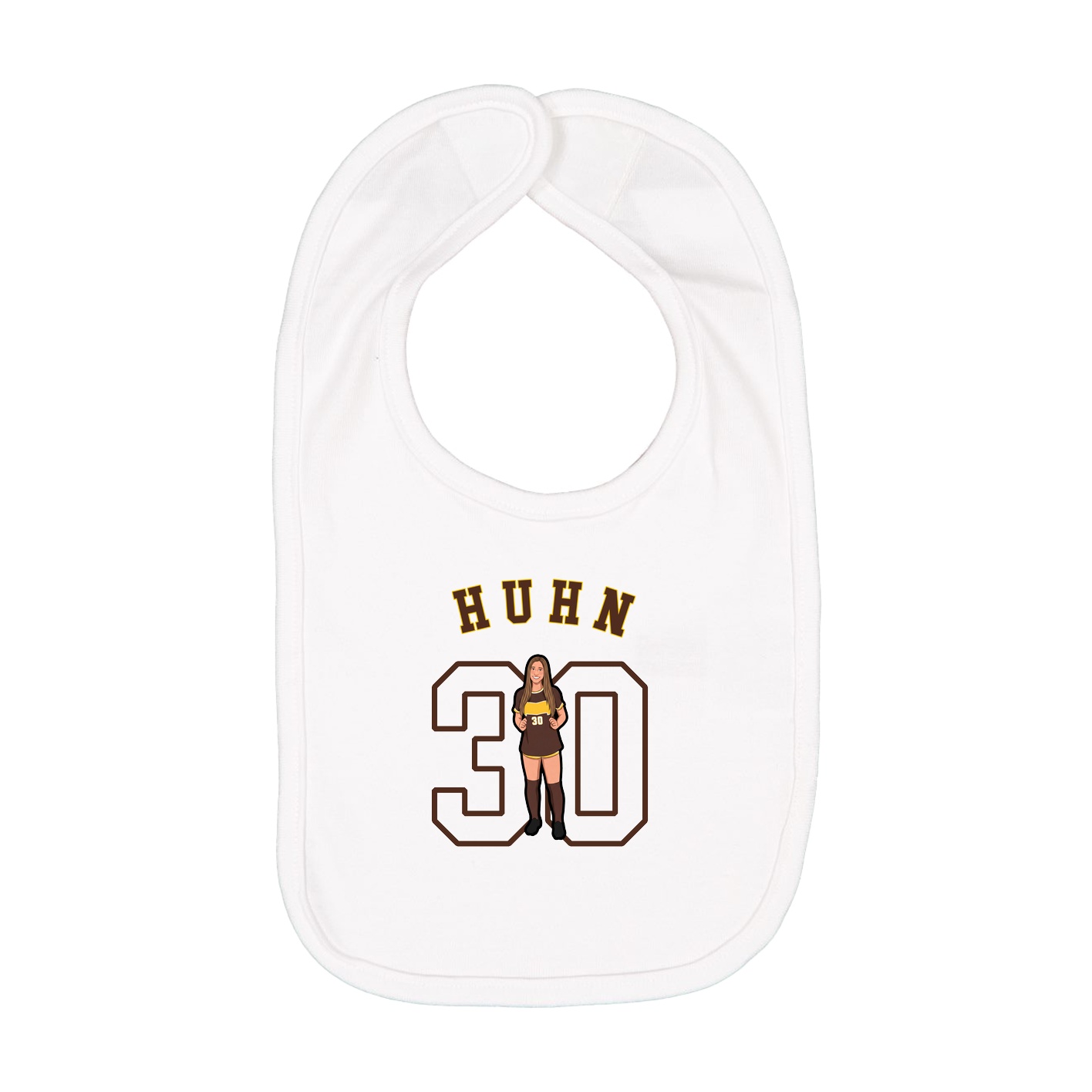 Infant Bib — Shirsey Arch in White