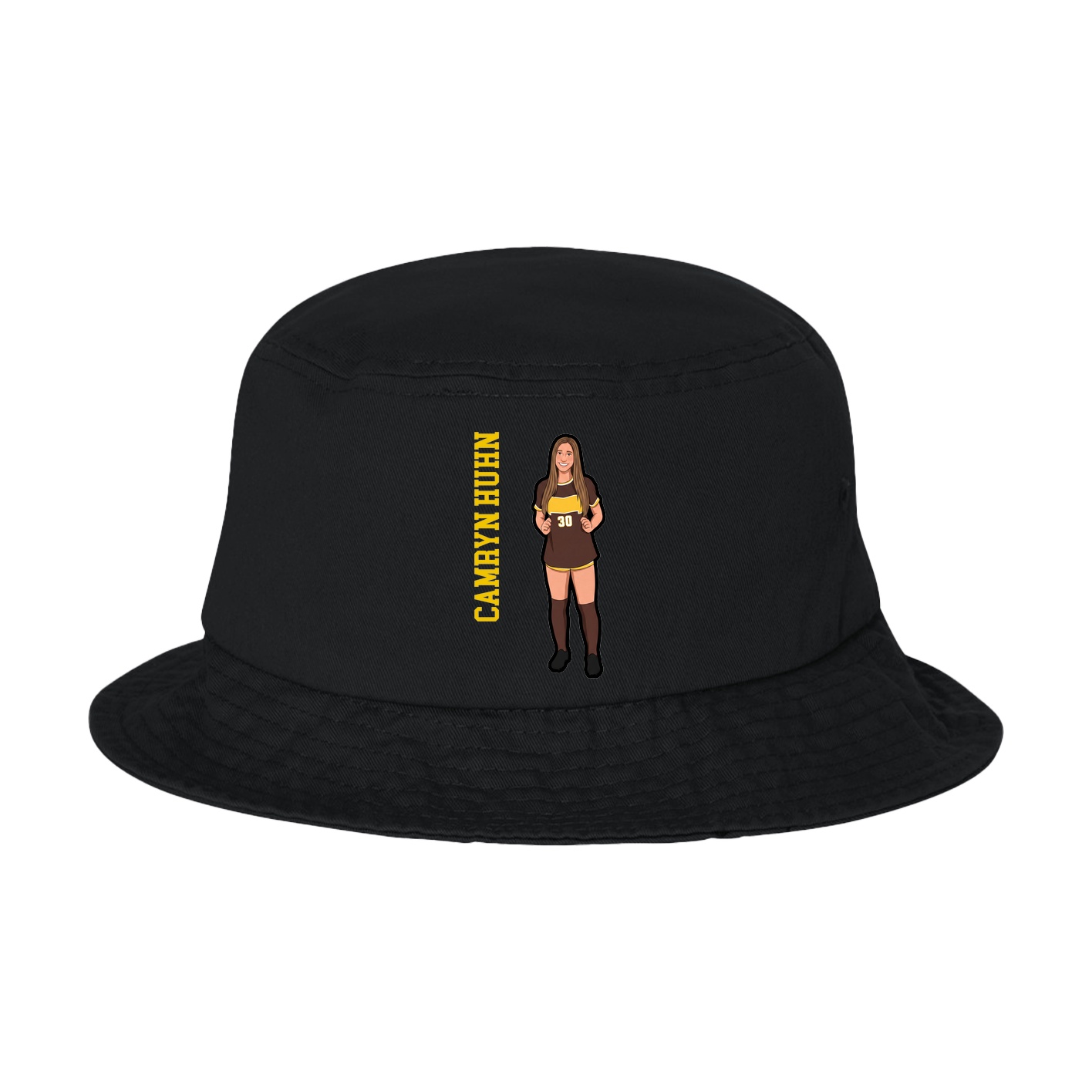 Bucket Cap — Name Vertical in Black