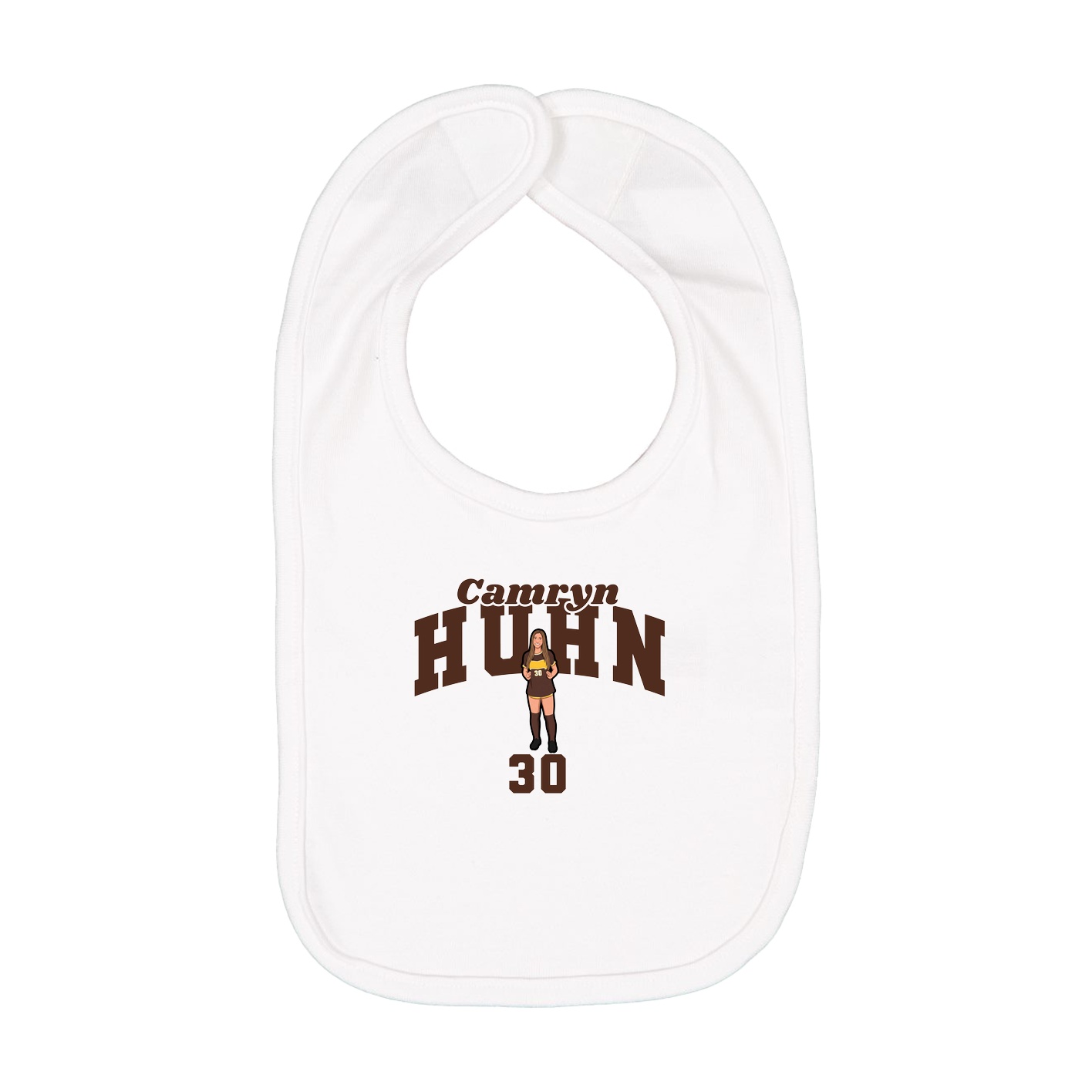 Infant Bib — Signature Arch in White