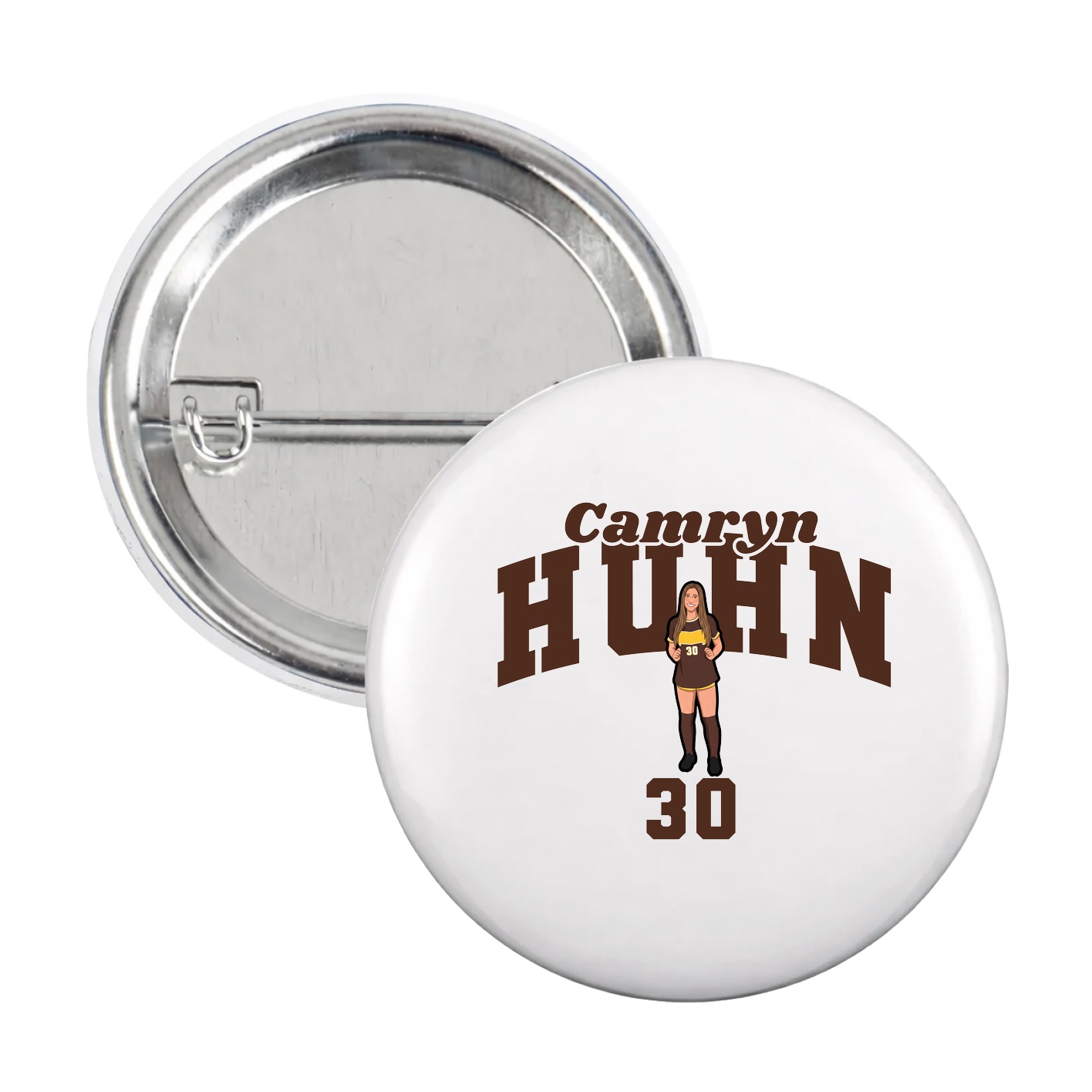 Game Day Button — Signature Arch in White