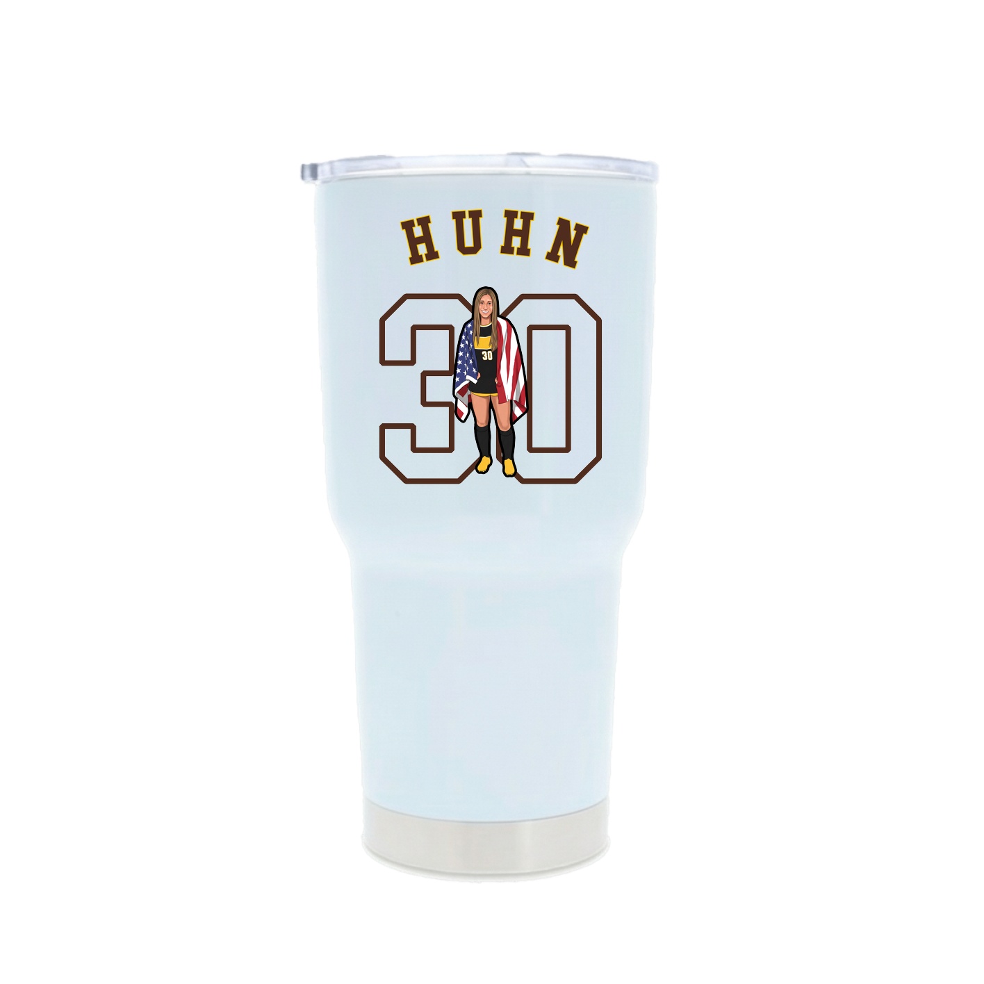 30oz Stainless Steel Tumbler — Shirsey Arch in White