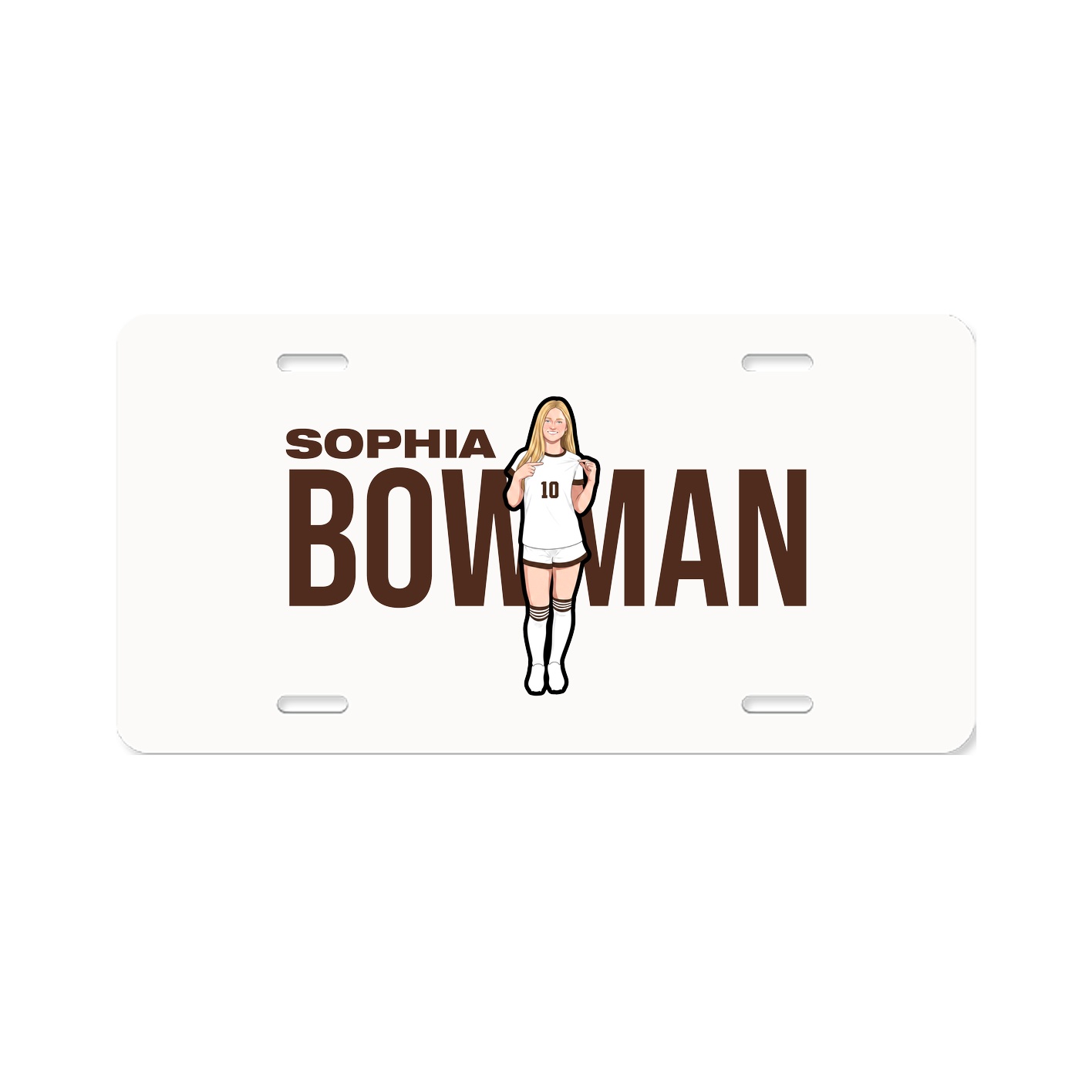 License Plate — Player Name in Classic