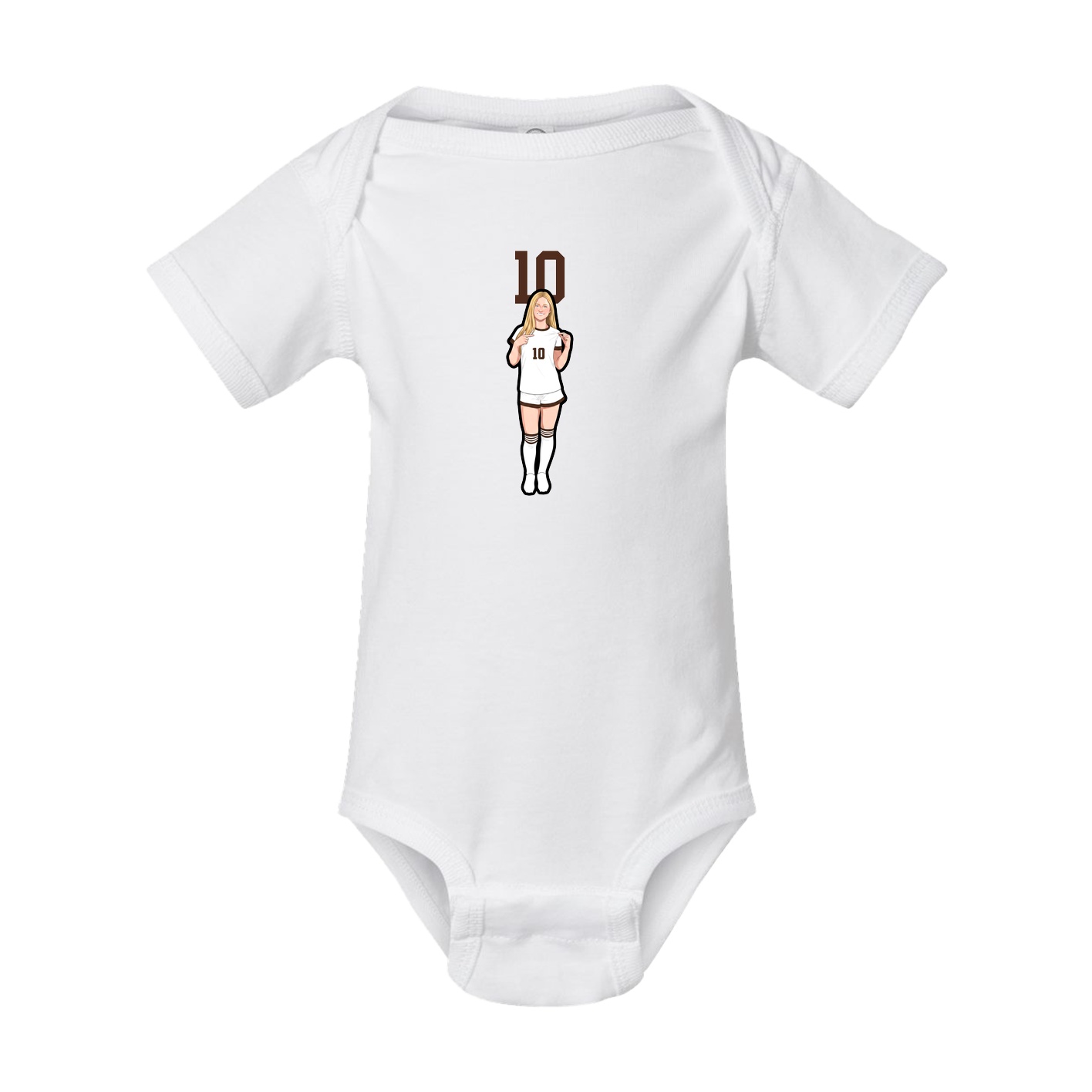 Baby Onesie — Number Top in White