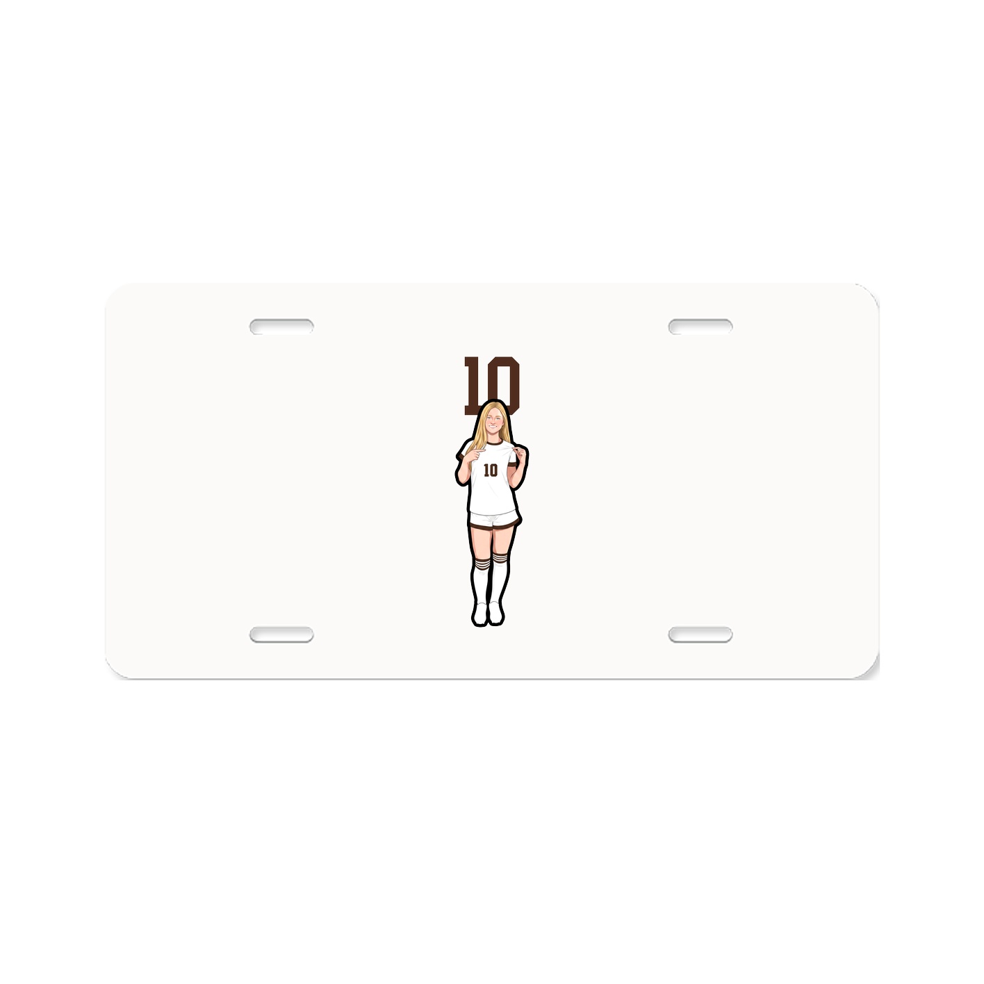 License Plate — Number Top in Classic