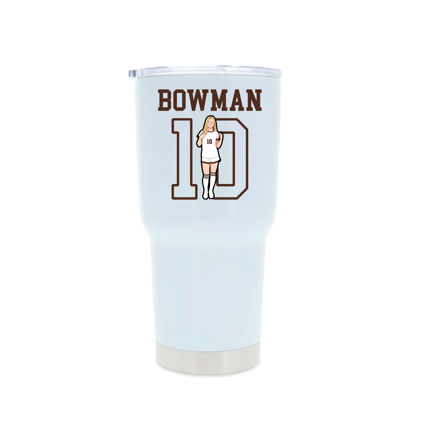 30oz Stainless Steel Tumbler — Shirsey in White