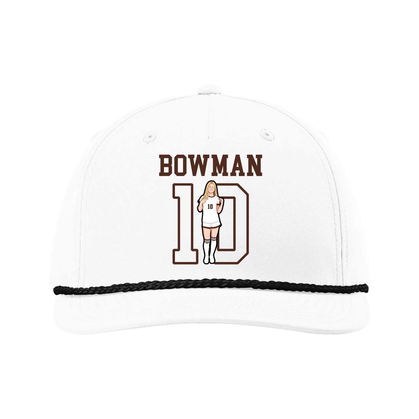 Five-Panel Classic Rope Cap — Shirsey in White