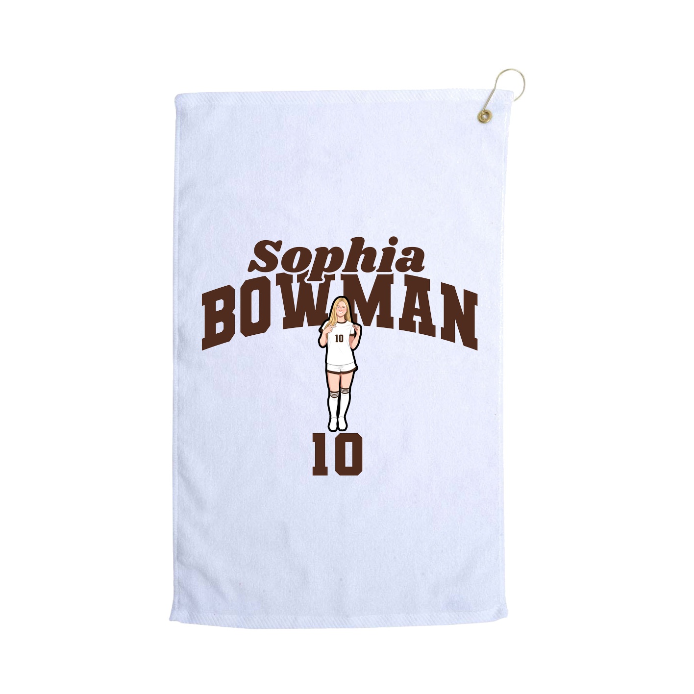 Golf Towel — Signature Arch in White