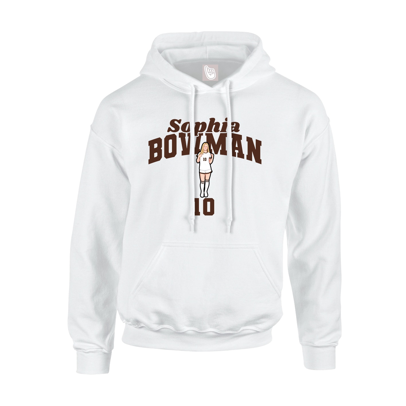 Hoodie — Signature Arch in White
