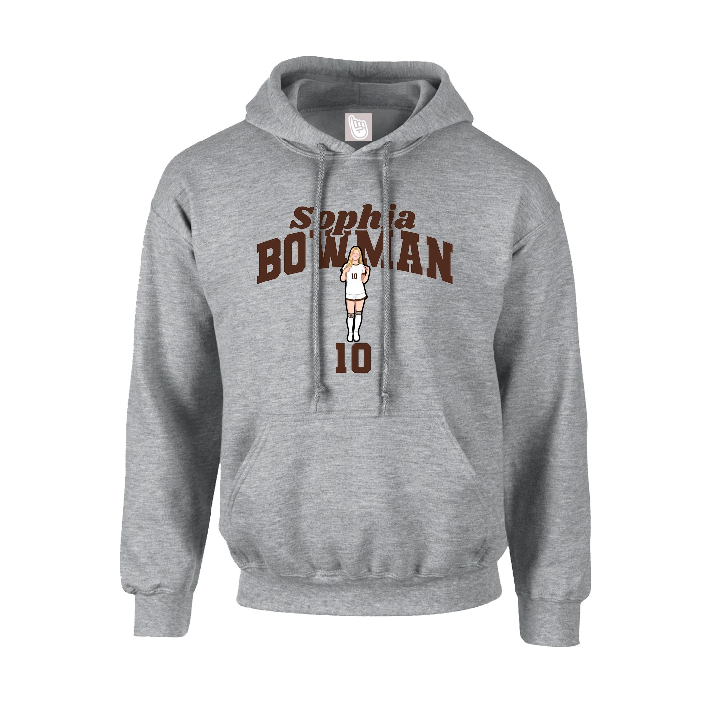 Youth Hoodie — Signature Arch in Grey