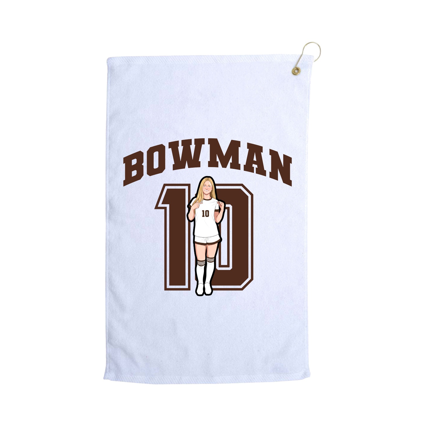 Golf Towel — Number in White