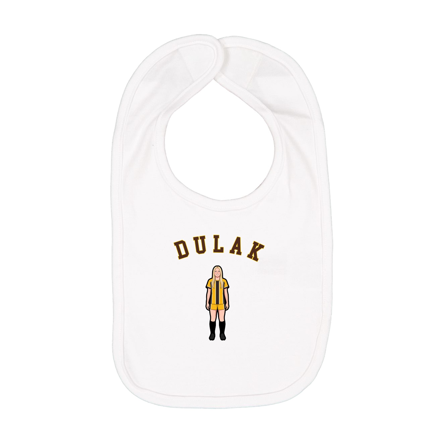 Infant Bib — Shirsey Arch in White
