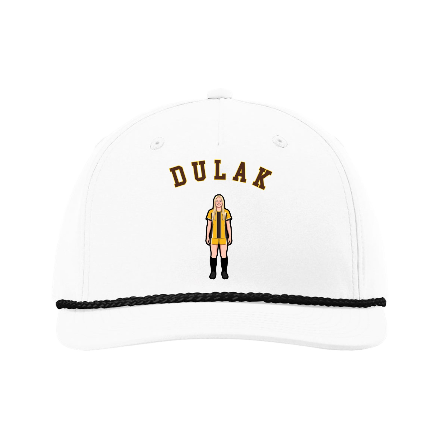 Five-Panel Classic Rope Cap — Shirsey Arch in White