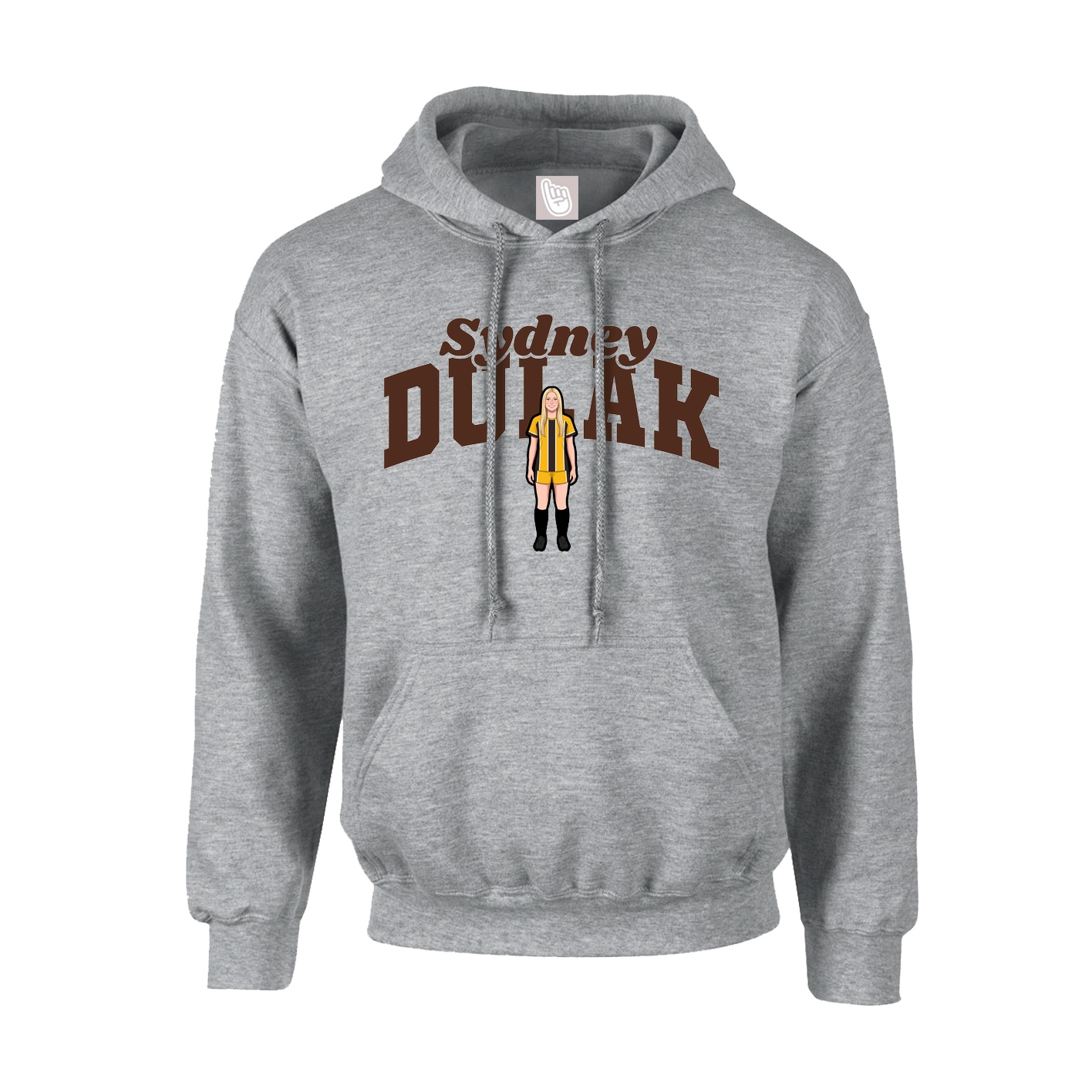 Youth Hoodie — Signature Arch in Grey