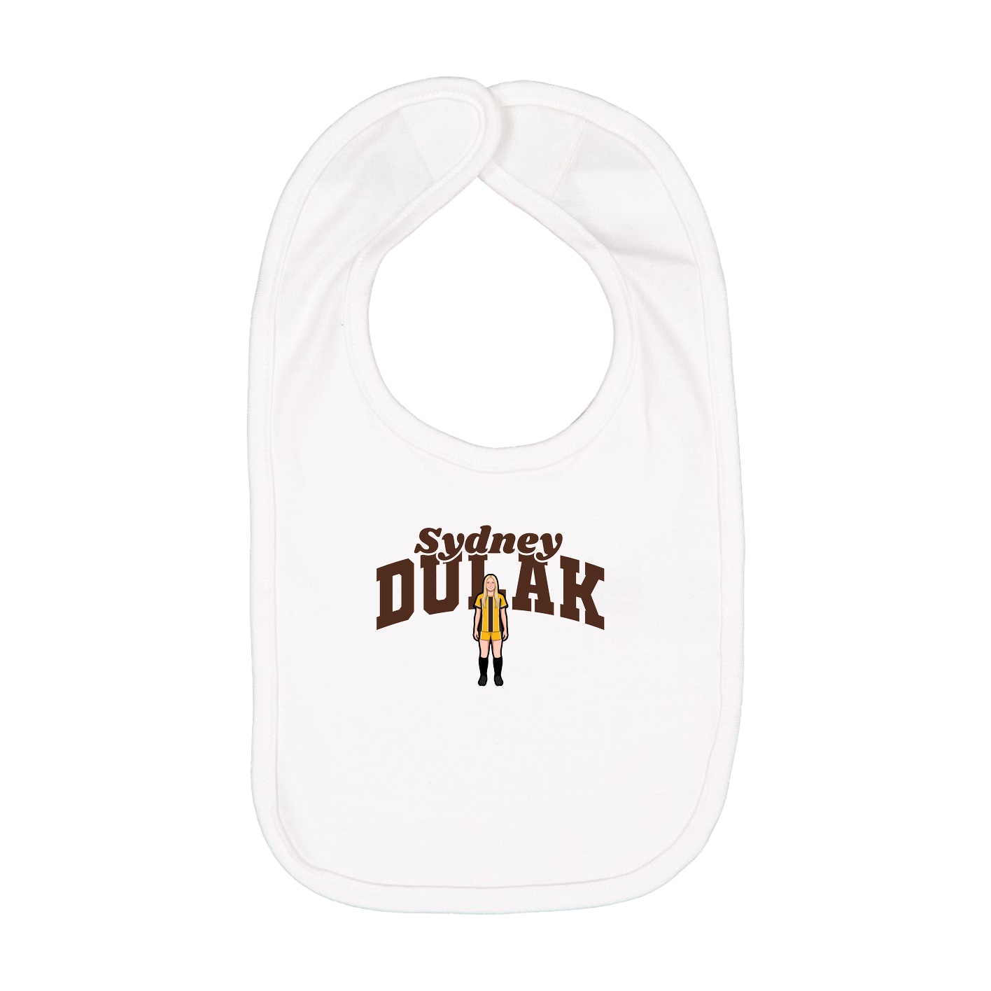 Infant Bib — Signature Arch in White