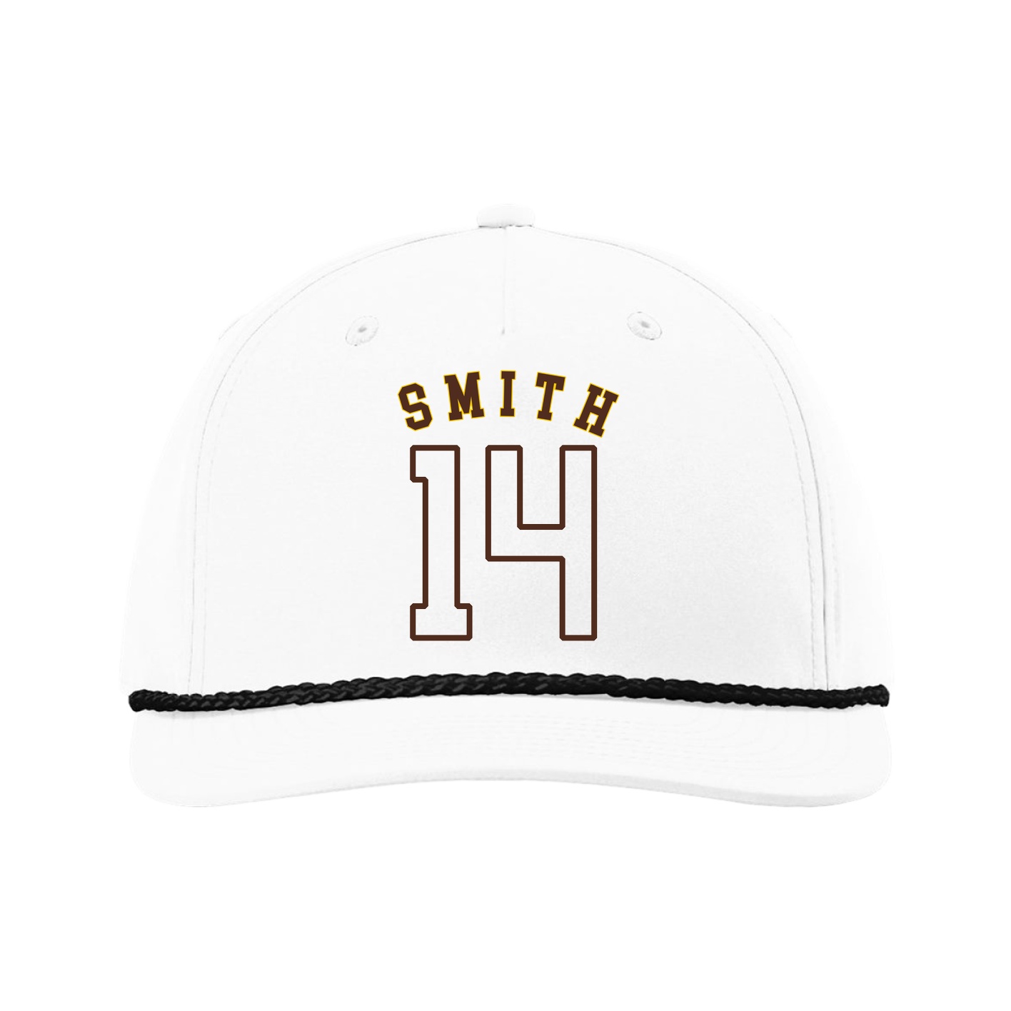 Five-Panel Classic Rope Cap — Shirsey Arch in White