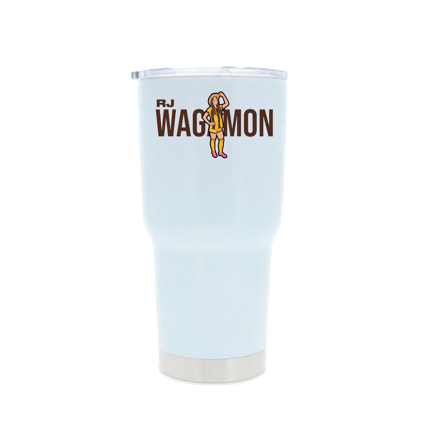 30oz Stainless Steel Tumbler — Player Name in White