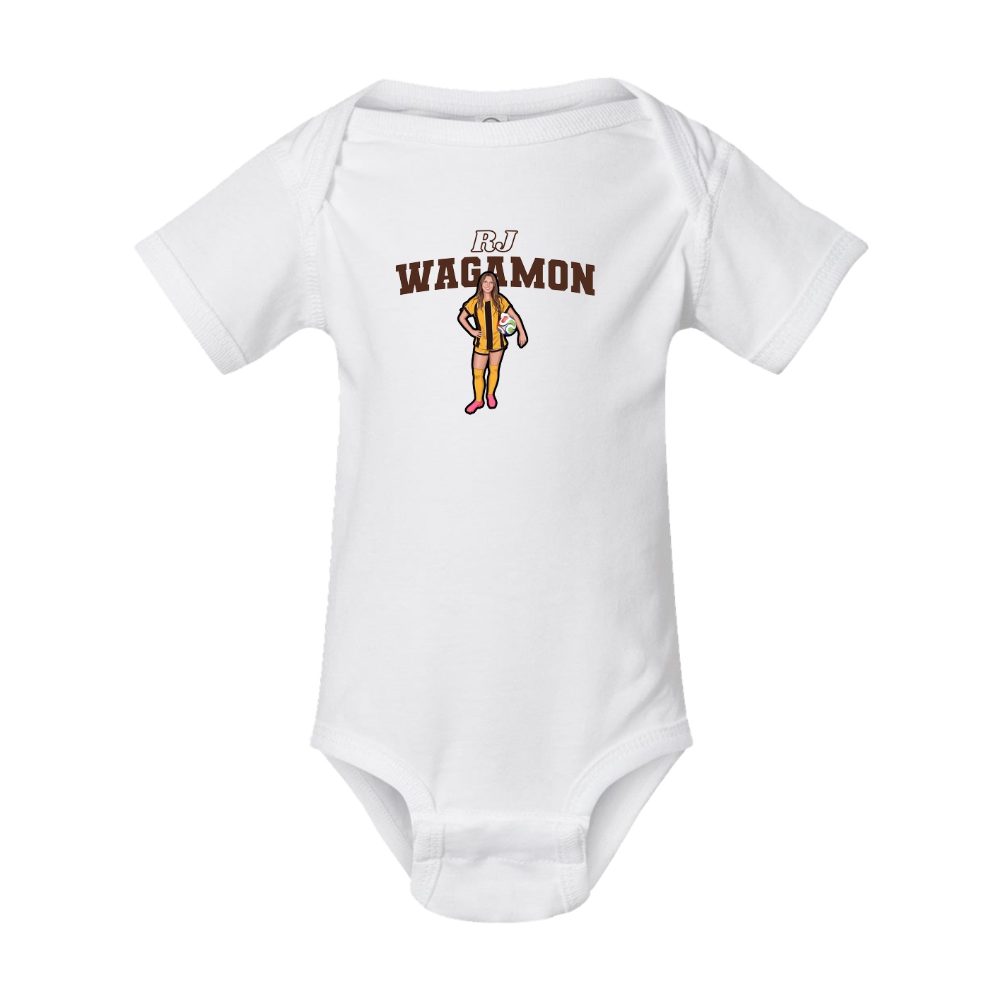 Baby Onesie — Name Arch in White