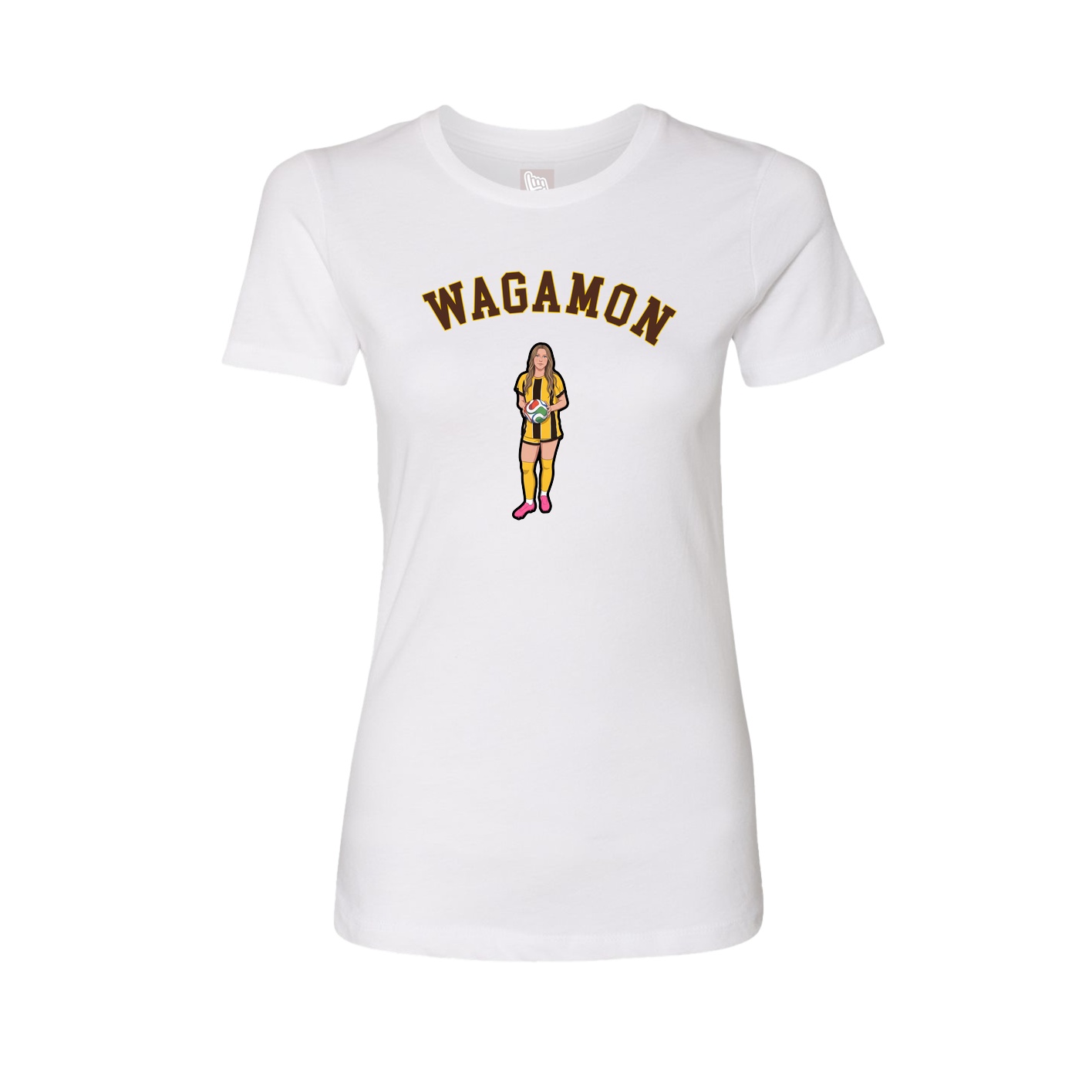 Fitted Women's Tee — Shirsey Arch in White