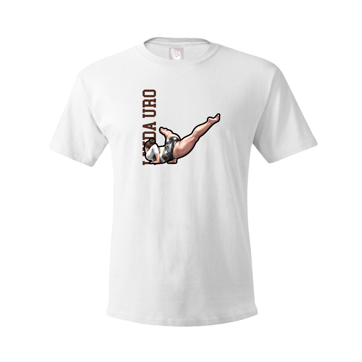 Tee — Name Vertical in White