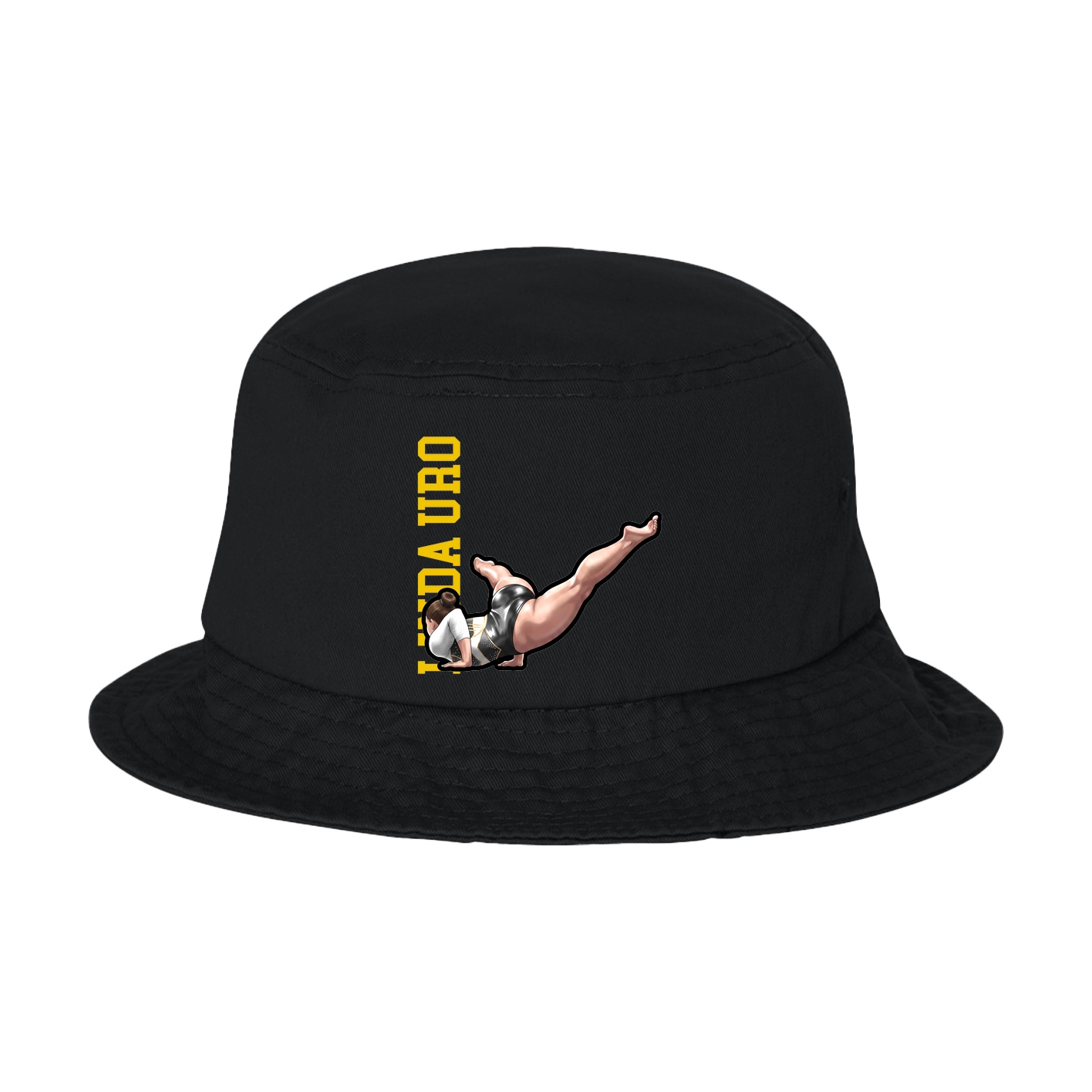 Bucket Cap — Name Vertical in Black