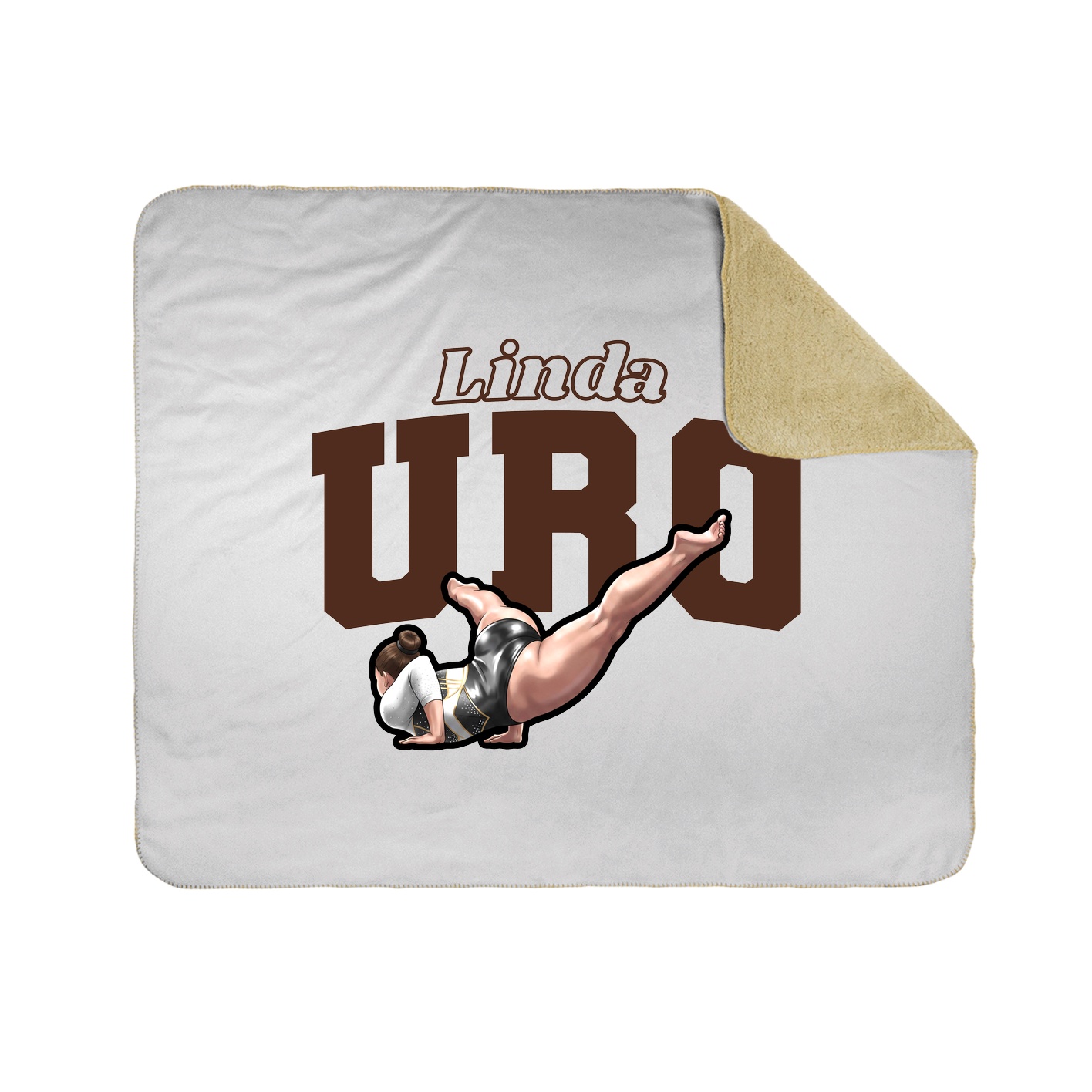 Throw Blanket — Name Arch in White