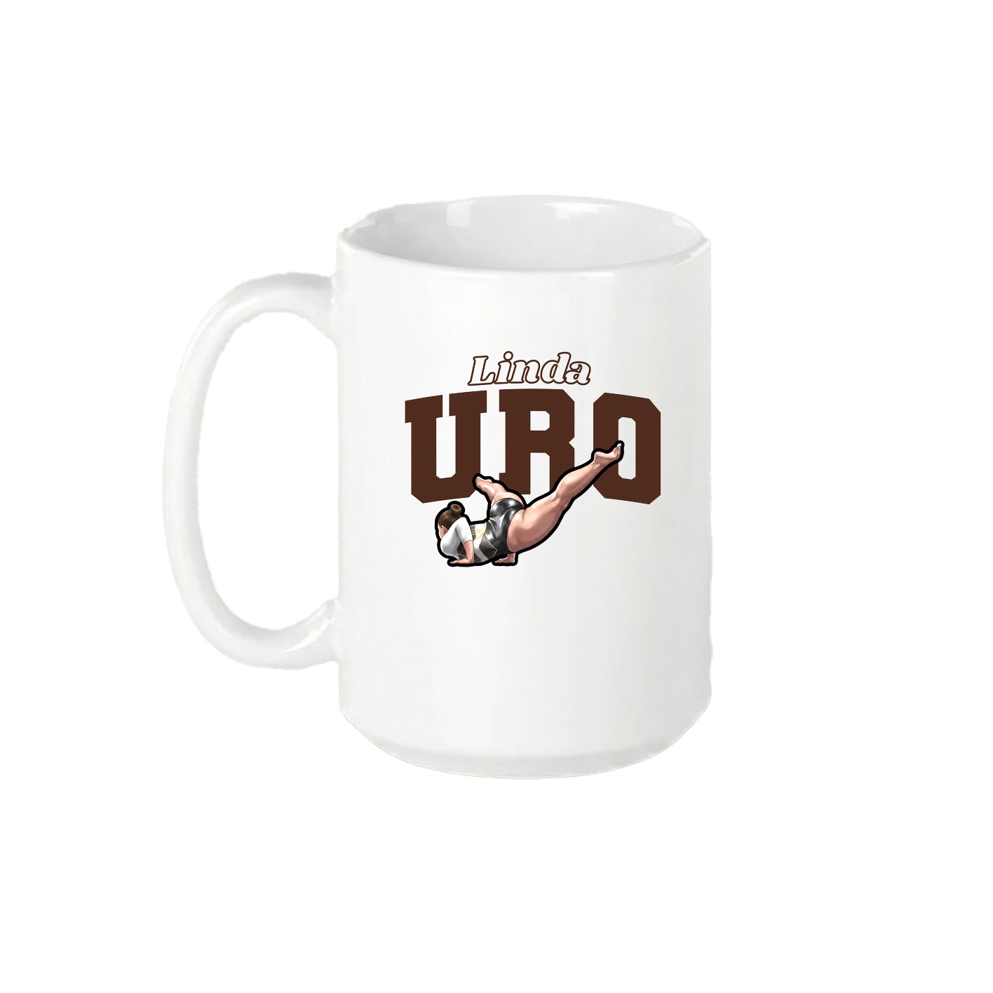 15oz Coffee Mug — Name Arch in White